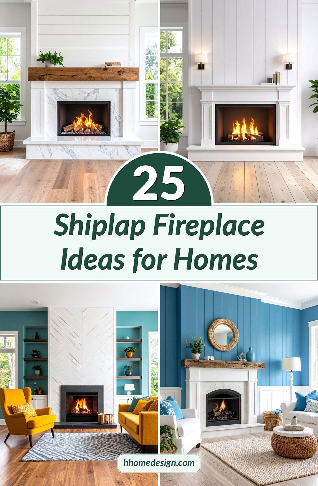 25 Shiplap Fireplace Ideas for Homes