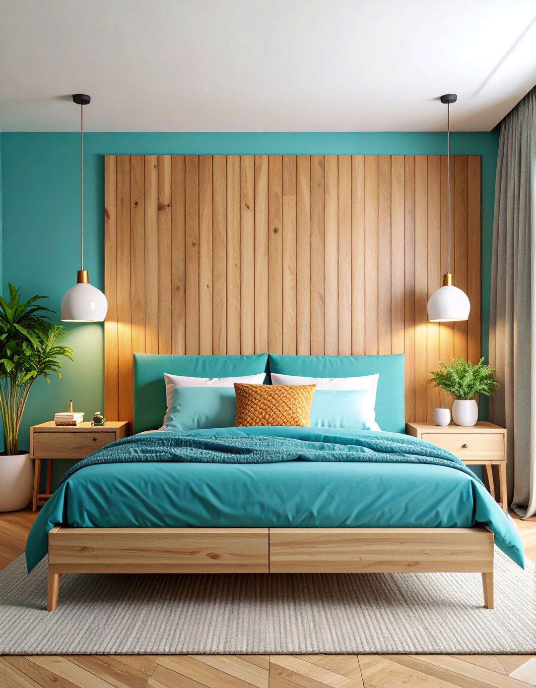 Shiplap Integrated with Custom Headboard - 25 Shiplap Bedroom Ideas