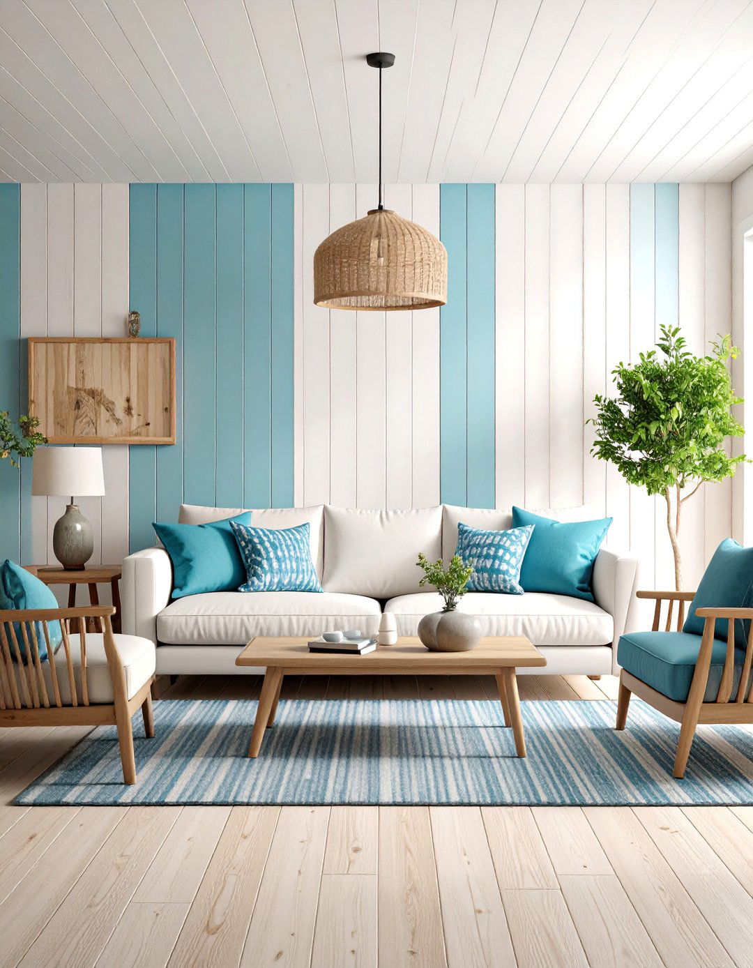 Shiplap Wood Wall Cottage Style - 25 Wooden Interior Design Ideas