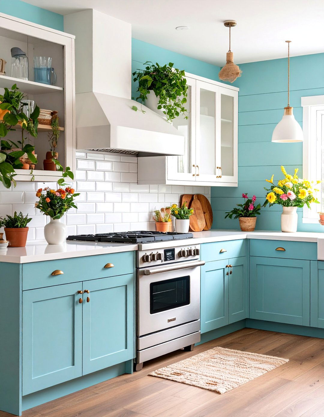 Shiplap and Subway Tile Mixed Material Design - 25 Shiplap Backsplash Ideas for Your Kitchen