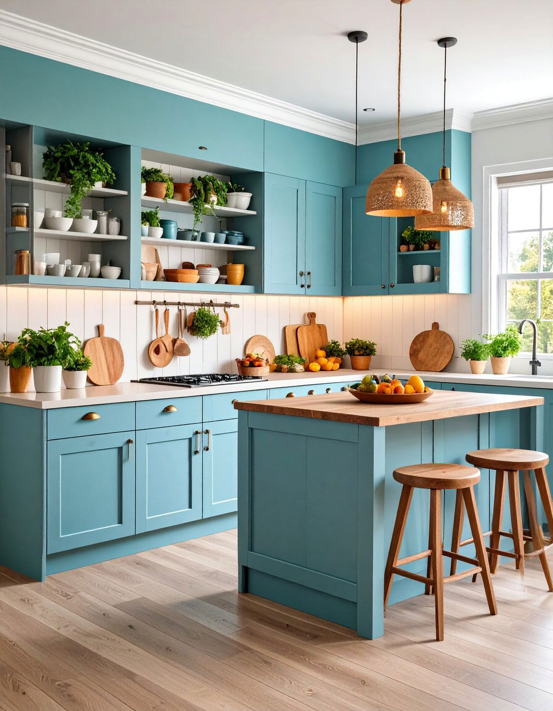 Shiplap with Built In Niche Shelving Design - 25 Shiplap Backsplash Ideas for Your Kitchen