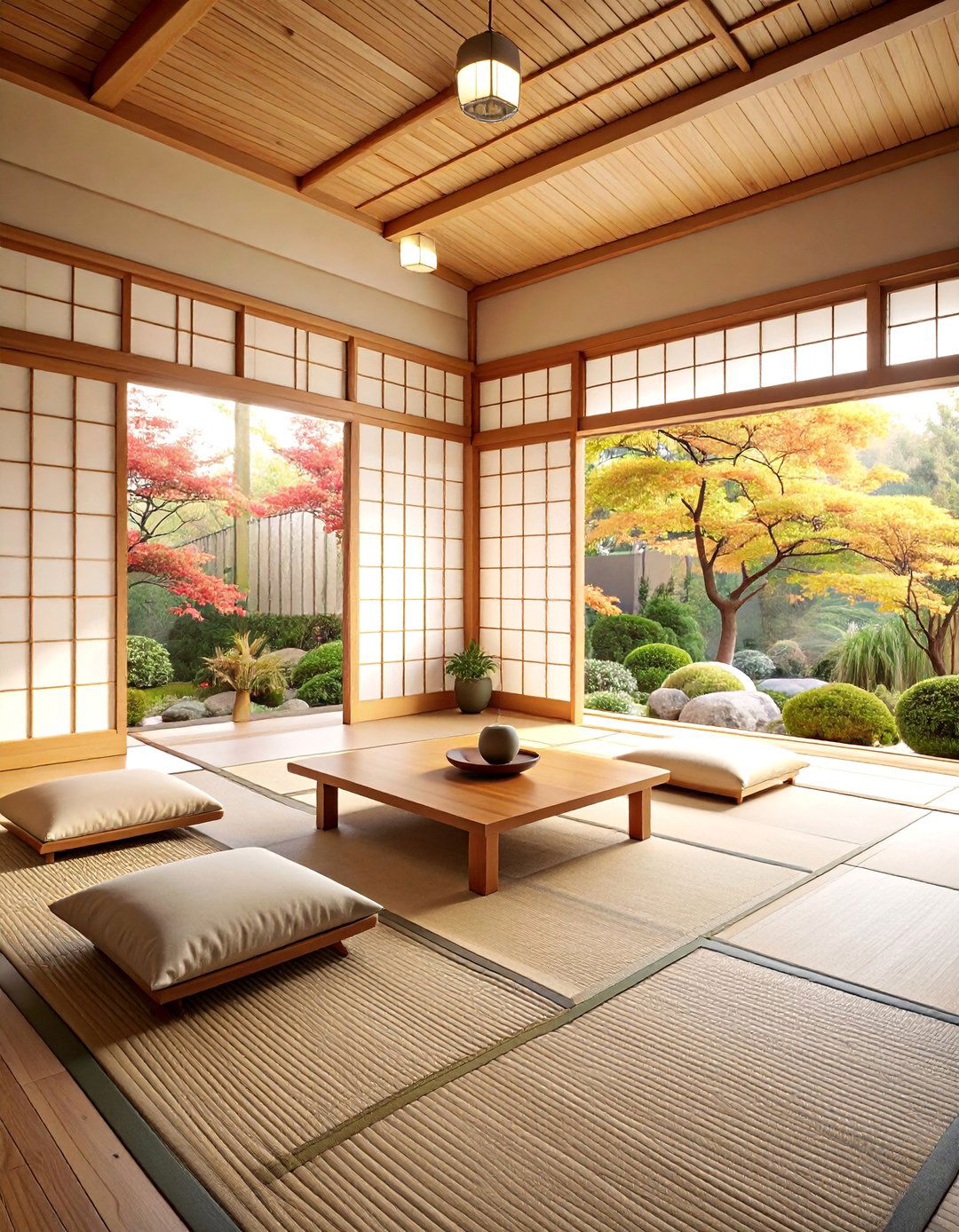 Shoji Screen Room Divider Living Space - 25 Japanese Interior Design Ideas