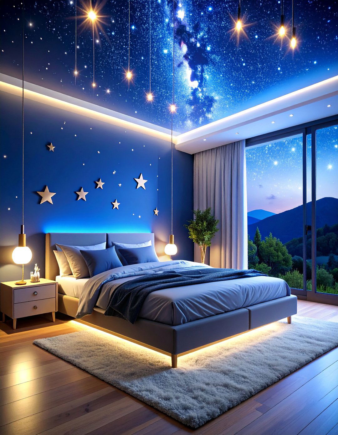 Shooting Star Meteor Shower Display - 25 Space-themed Room Ideas