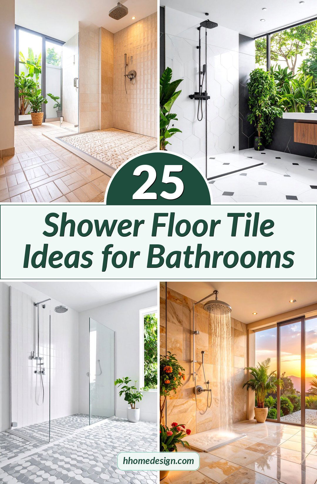 25 Shower Floor Tile Ideas for Bathrooms