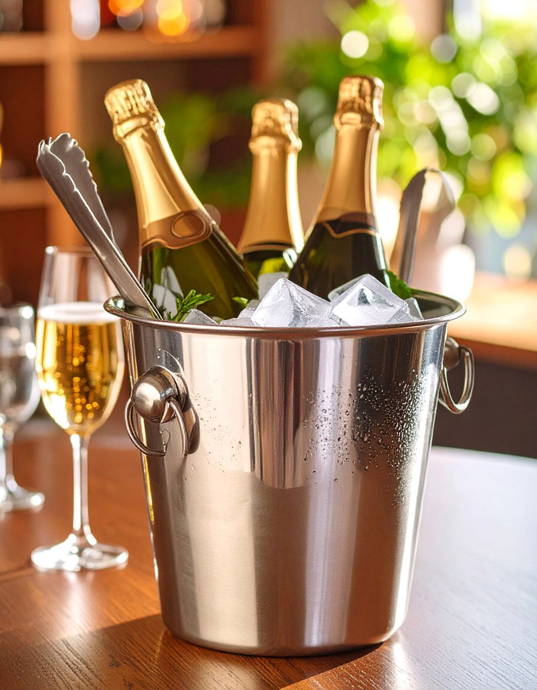 Silver Wine Chiller Set with Accessories - 25 Wedding Anniversary Gift Ideas