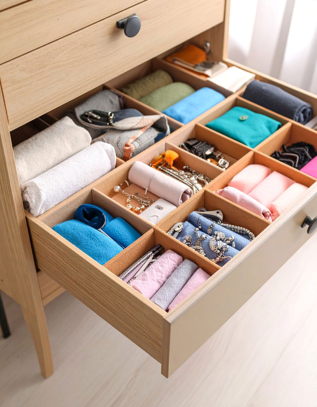 Silverware Tray Jewelry Organizer with Felt Lining - 25 Jewelry Storage Ideas