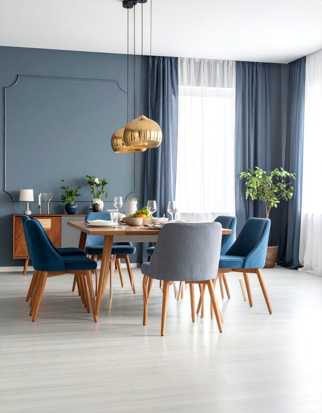 Silvery Blue Gray for Cool Sophistication - 25 Dining Room Paint Colors