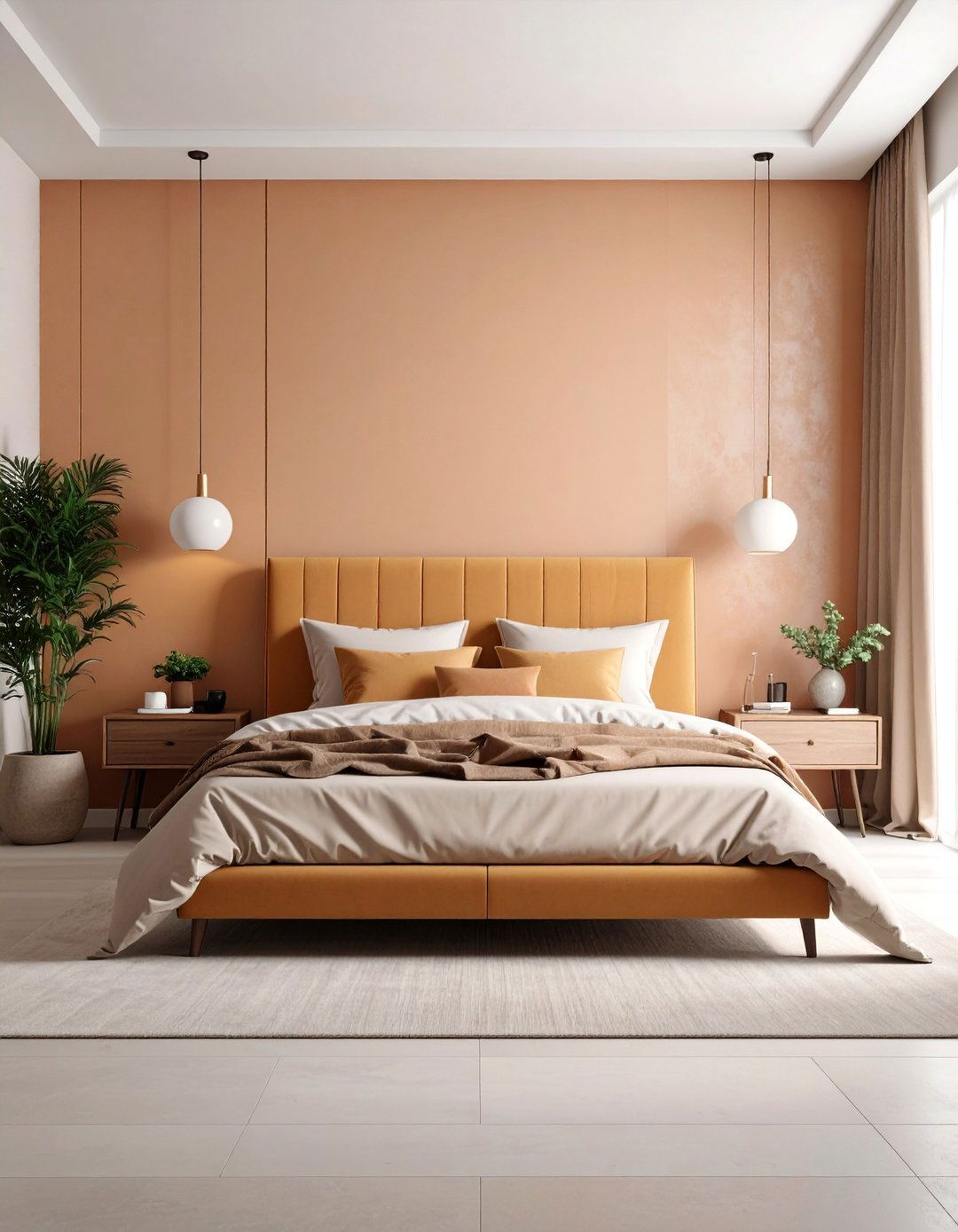 Single Statement Wall Bedroom - 25 Clean Girl Room Ideas