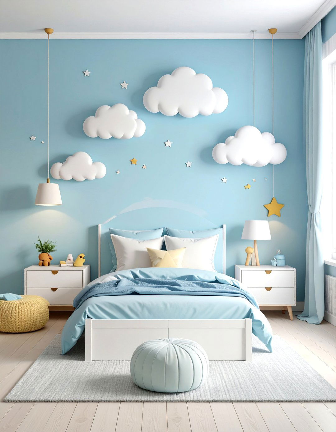 Sky Blue Nursery Transformation - 25 Sky Blue Bedroom Ideas