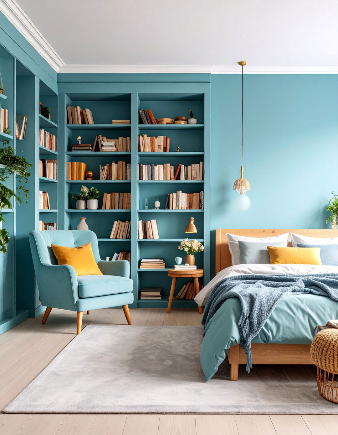 Sky Blue Reading Nook Bedroom - 25 Sky Blue Bedroom Ideas