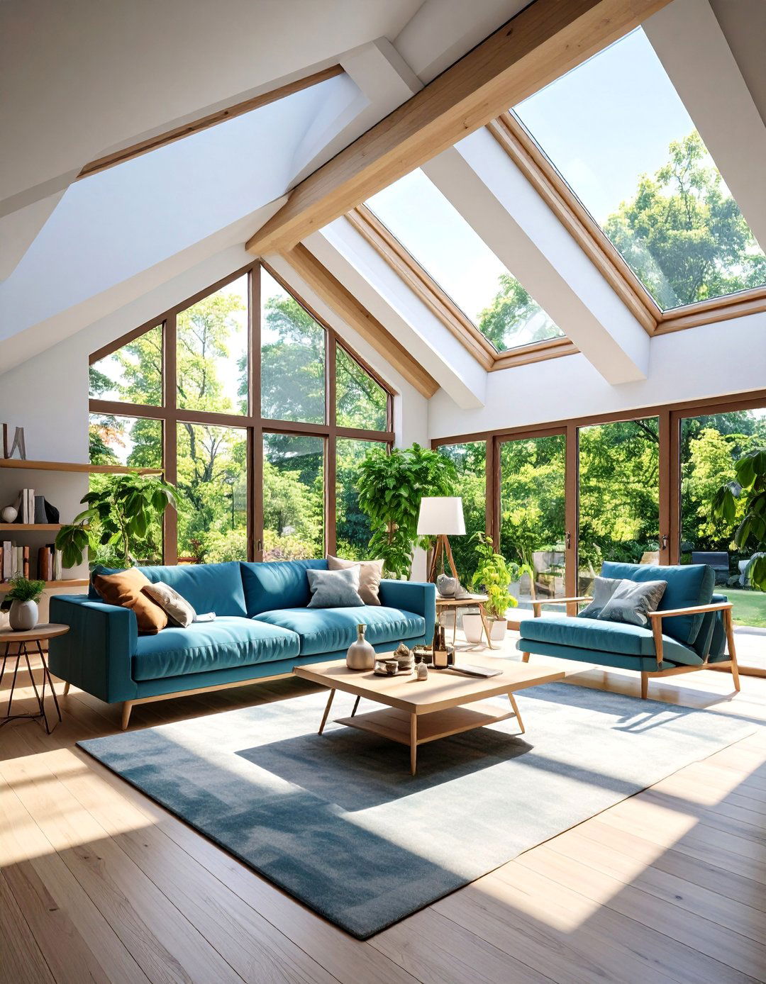 Skylights and Clerestory Windows Living Room - 25 Mid-Century Modern Living Room Ideas