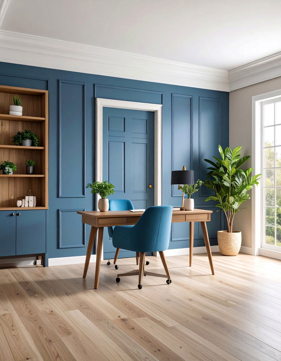 Slate Blue Interior Door with Sophisticated Serenity - 25 Interior Door Color Ideas