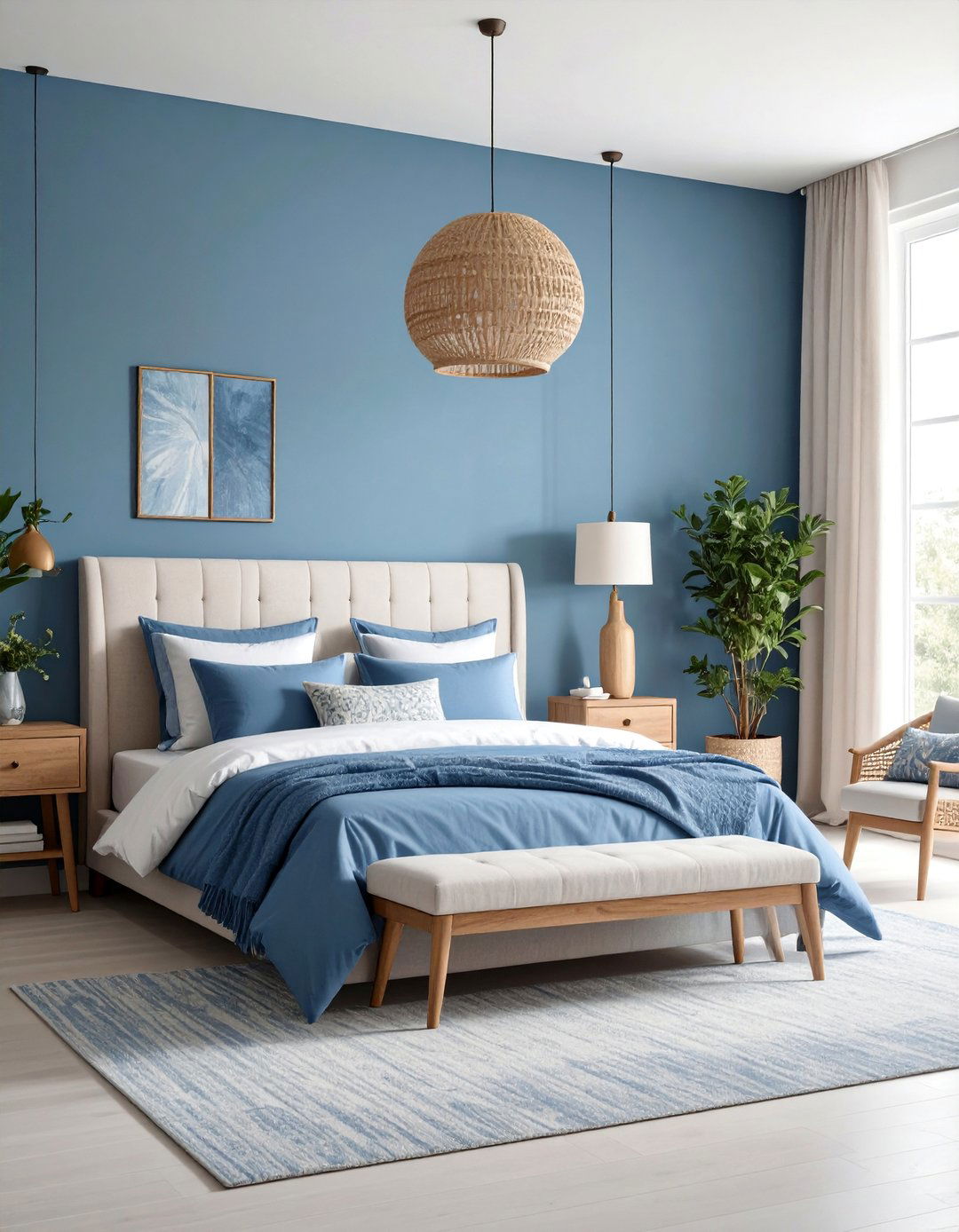 Slate Blue Serene - 25 Dark Bedroom Ideas