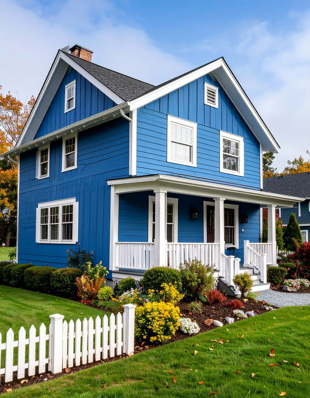Slate Blue Sophisticated Modern Farmhouse - 25 Board and Batten Siding Colors