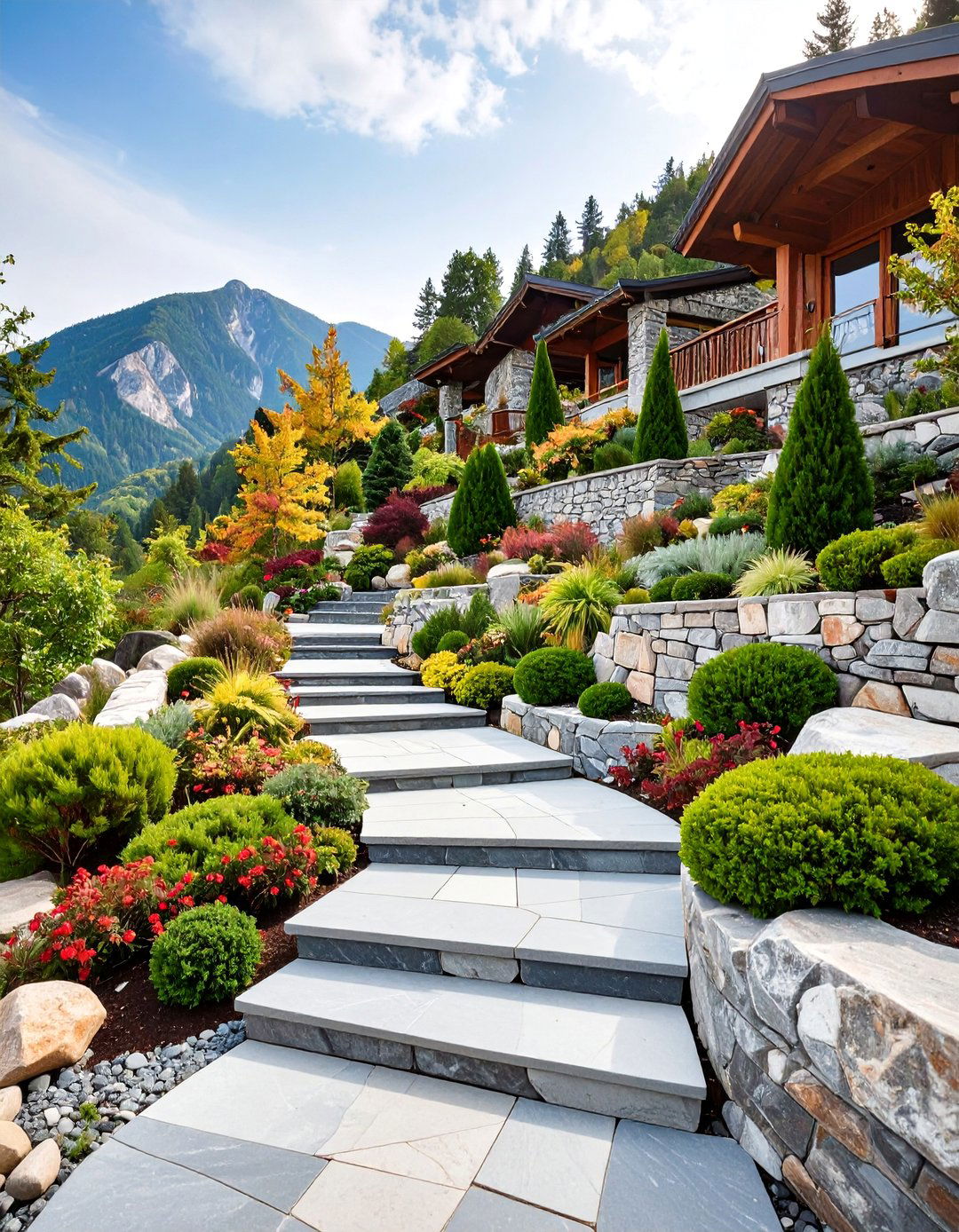Slate and Granite Mountain Style - 25 Hillside Terraced Garden Ideas