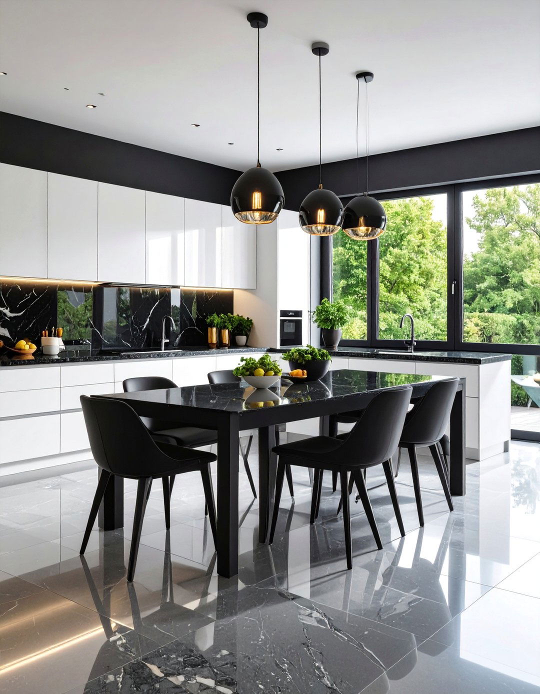 Sleek German Modern Black Granite Kitchen - 25 Black Granite Countertops Kitchen Ideas