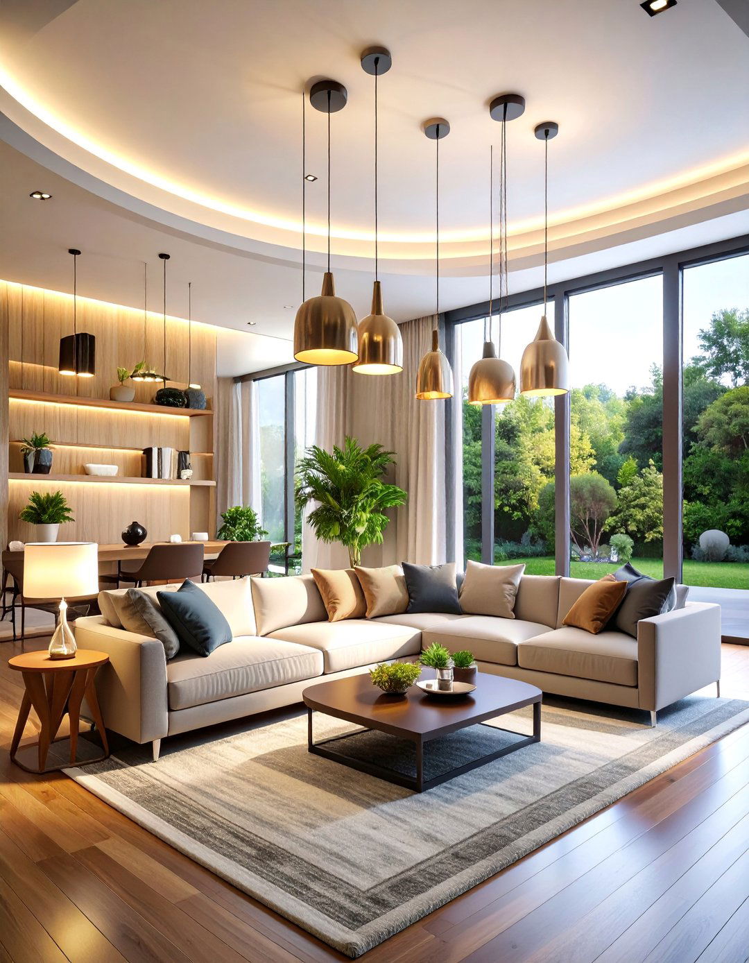 Sleek Monorail Lighting System - 25 Living Room Ceiling Lighting Ideas