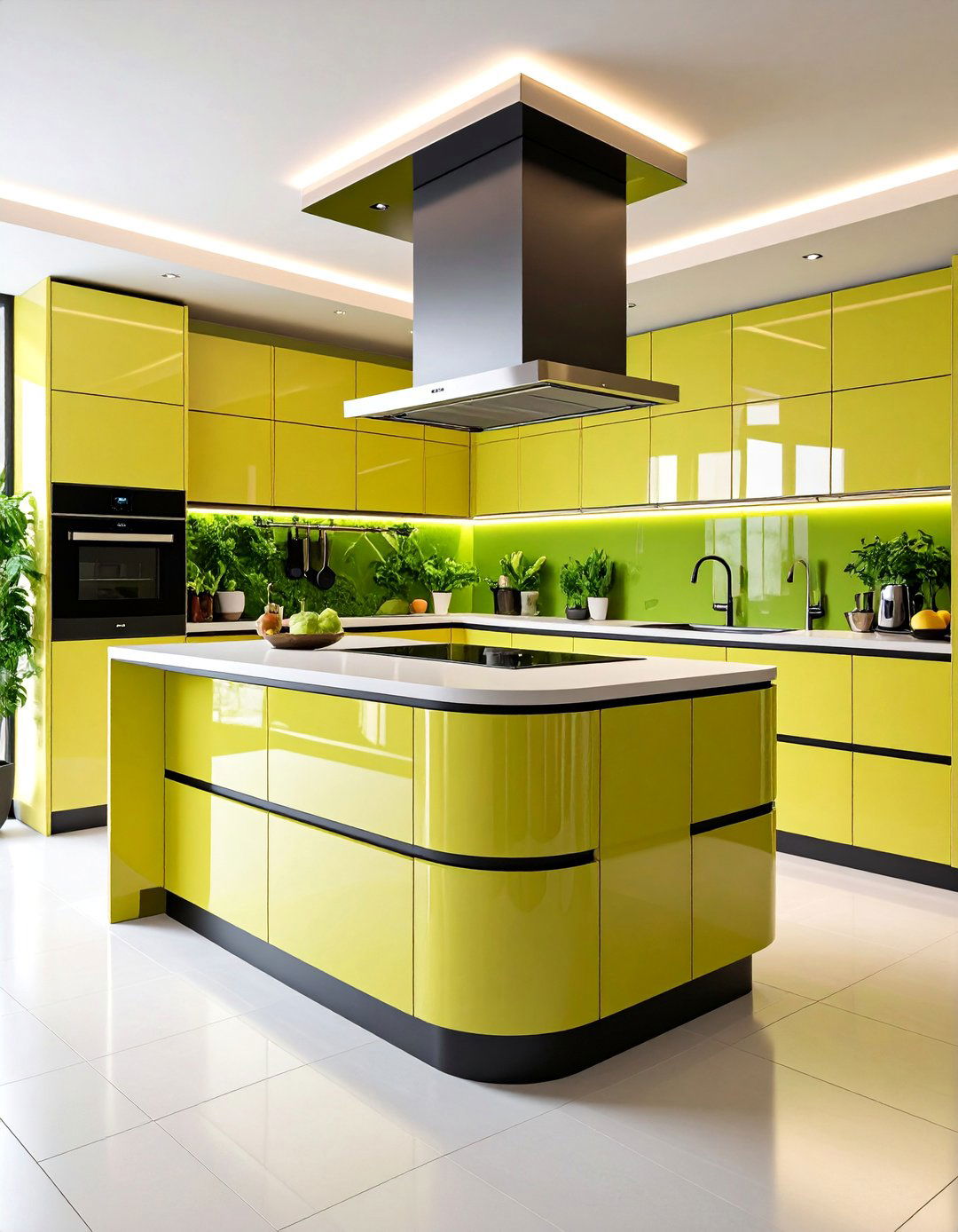 Sleek Ultra Modern Black and Beige Kitchen - 25 black and beige kitchen ideas