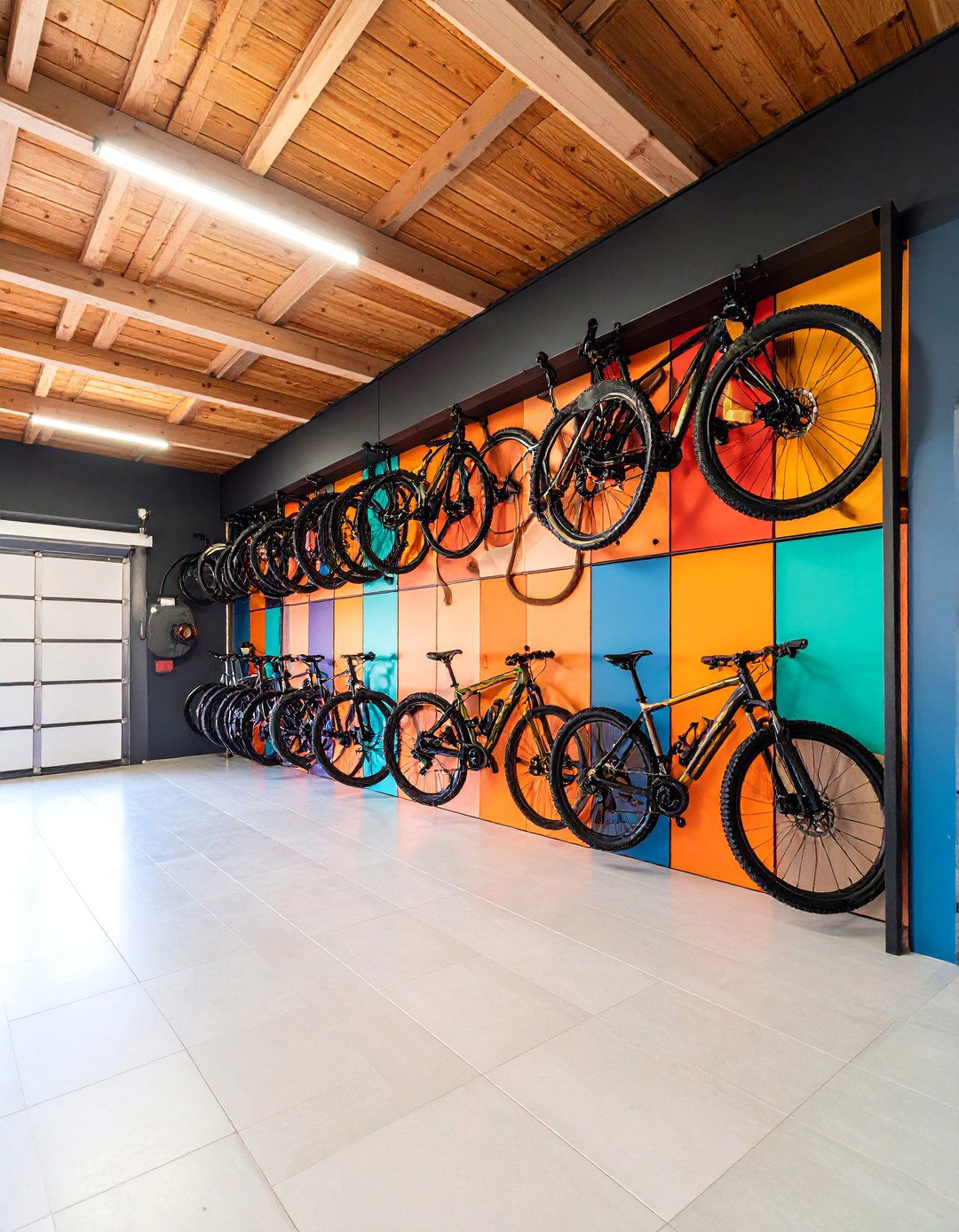 Sliding Bike Storage Panel - 25 Garage Bike Storage Ideas