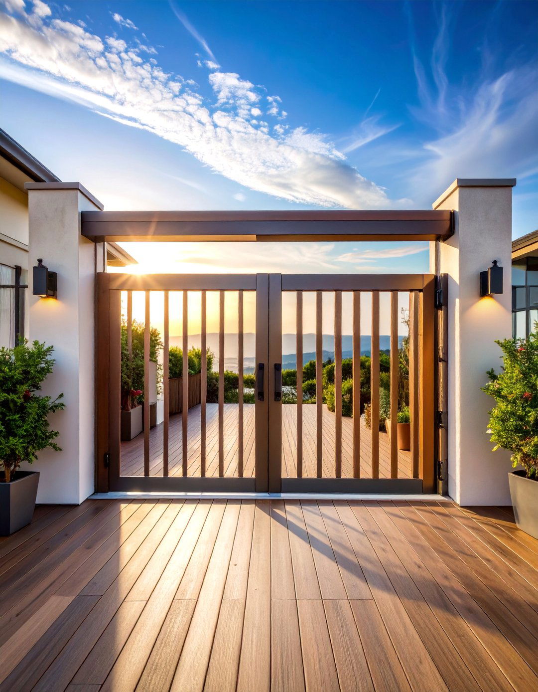 Sliding Deck Gate for Space Saving Access - 25 Deck Gate Ideas