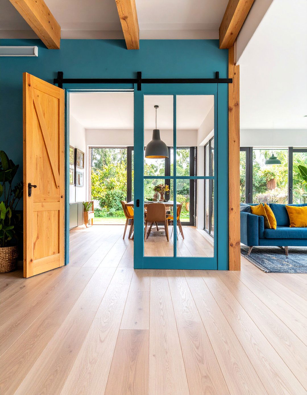 Sliding Door Space Division - 25 Small Apartment Ideas for Guys