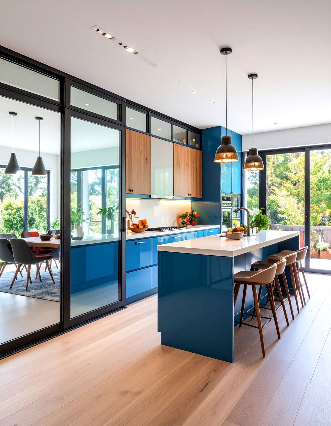 Sliding Glass Cabinet Door Systems - 25 Modern Style Glass Kitchen Cabinets