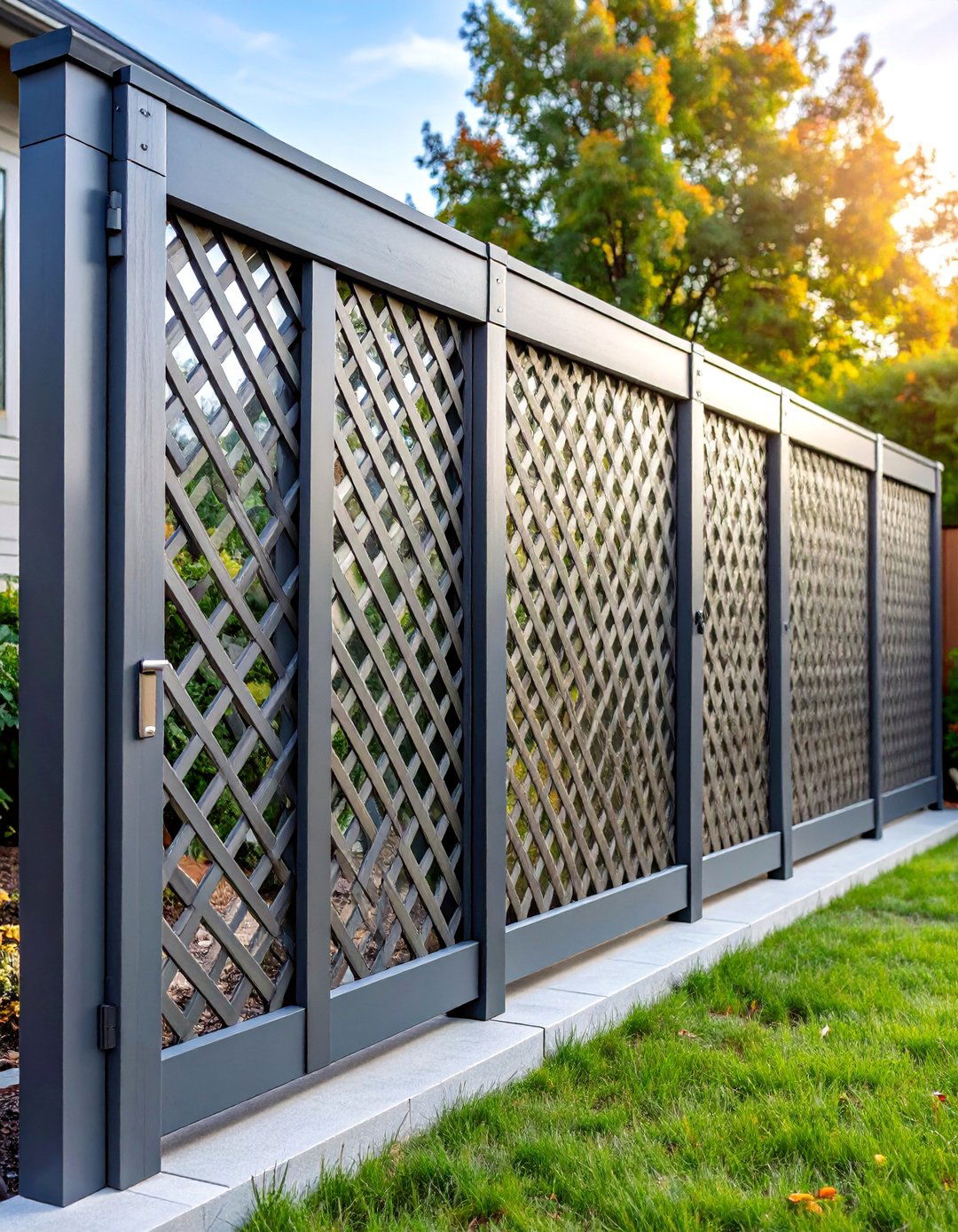 Sliding Panel Lattice Fence - 25 Lattice Fence Ideas