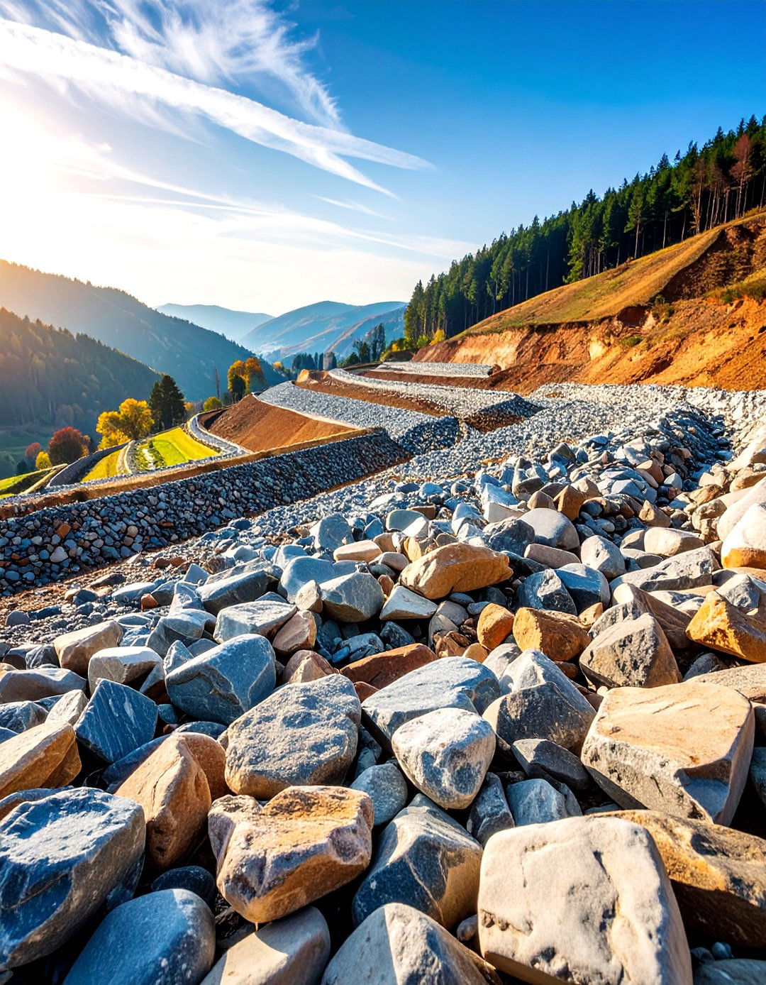 Slope Stabilization River Rock Erosion Control - 25 River Rock Edging Ideas