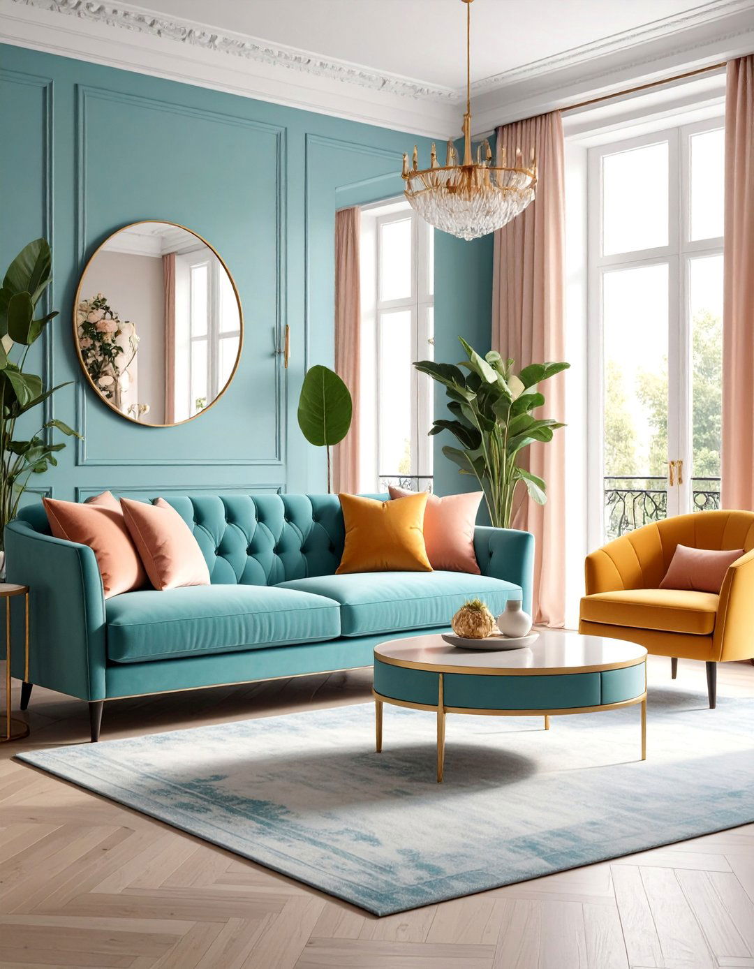 Small Parisian Living Room with Space Saving Solutions - 25 Parisian-style Living Room Ideas