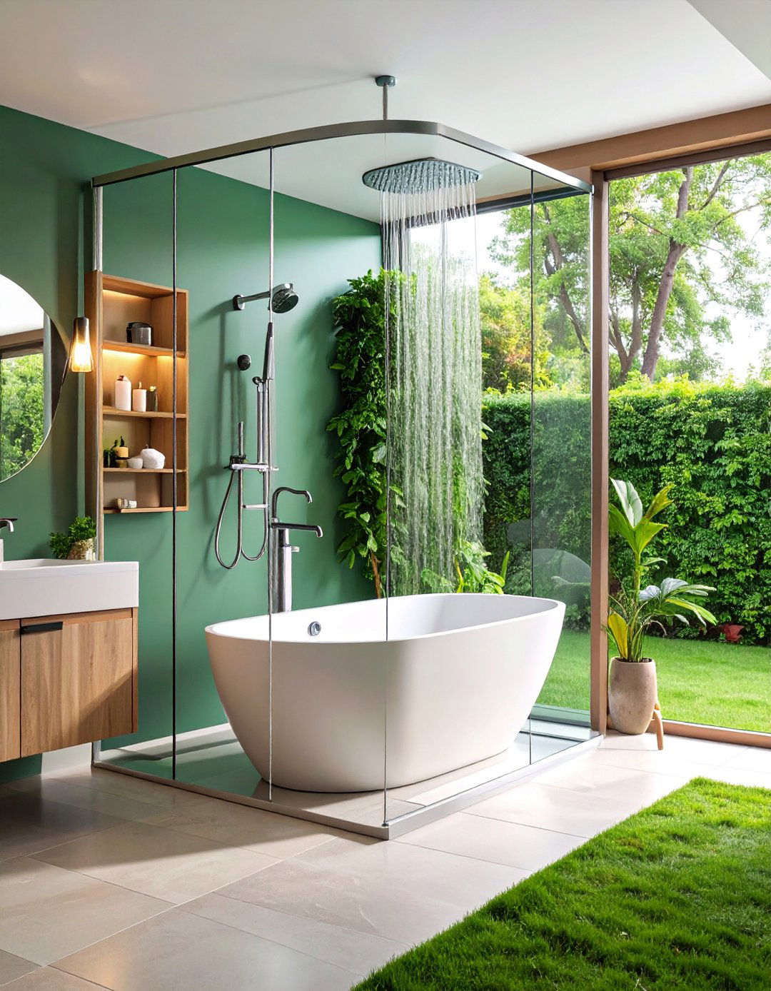 Small Space Compact Corner Solution - 25 Tub-shower Combo Ideas