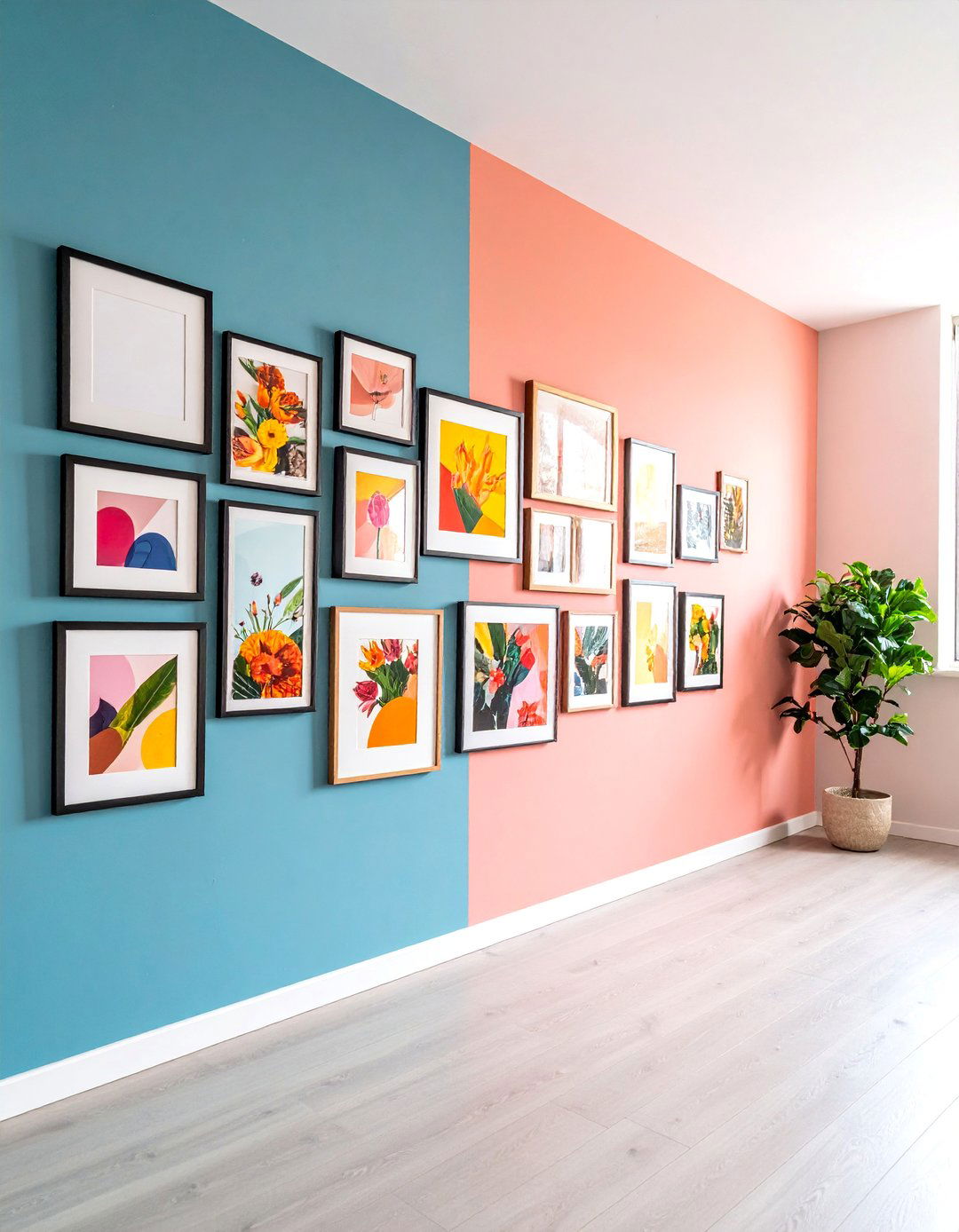 Small Space Corner Gallery Wall - 25 Gallery Wall Ideas