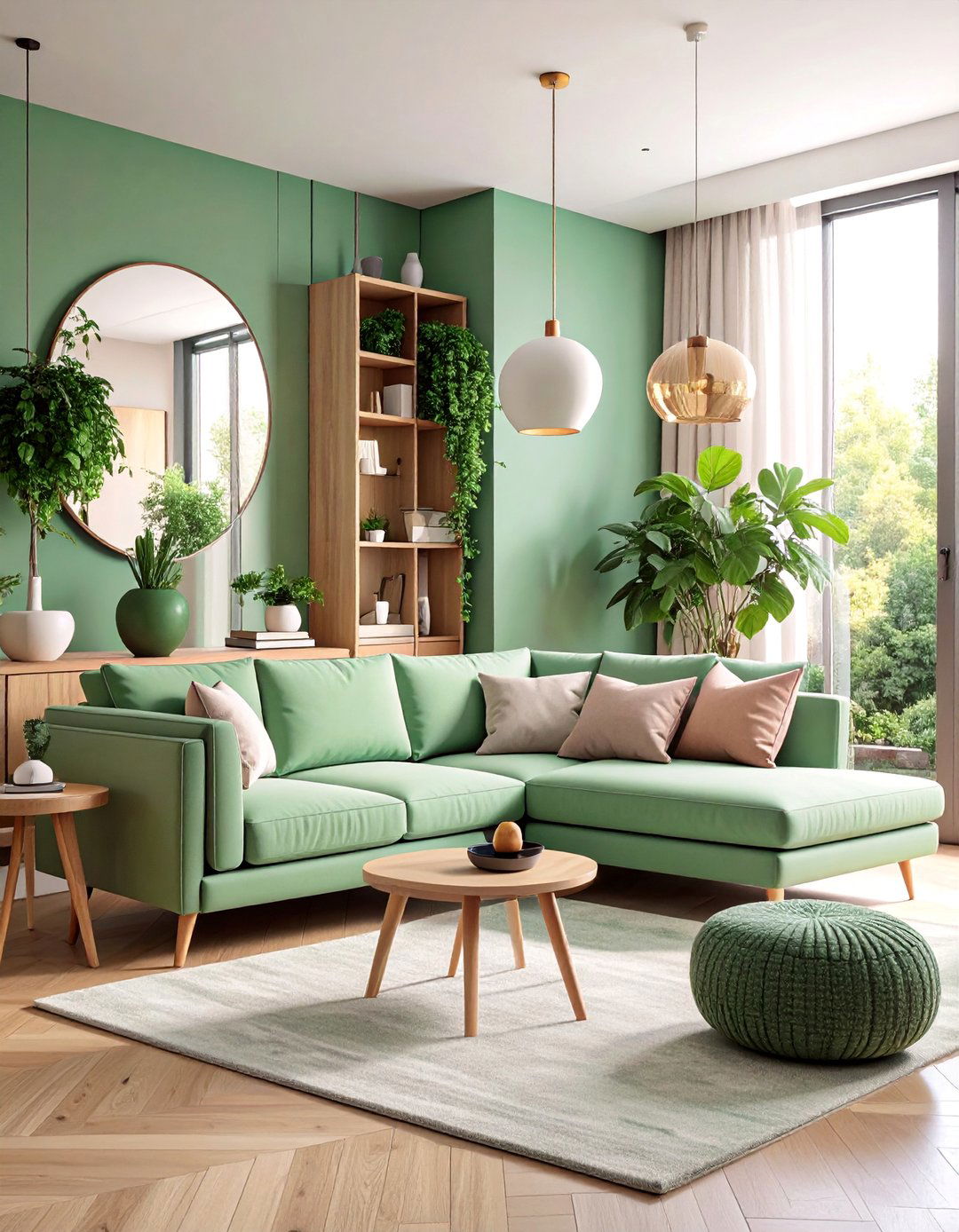 Small Space Corner Sectional with Vertical Storage - 25 Sectional Living Room Ideas
