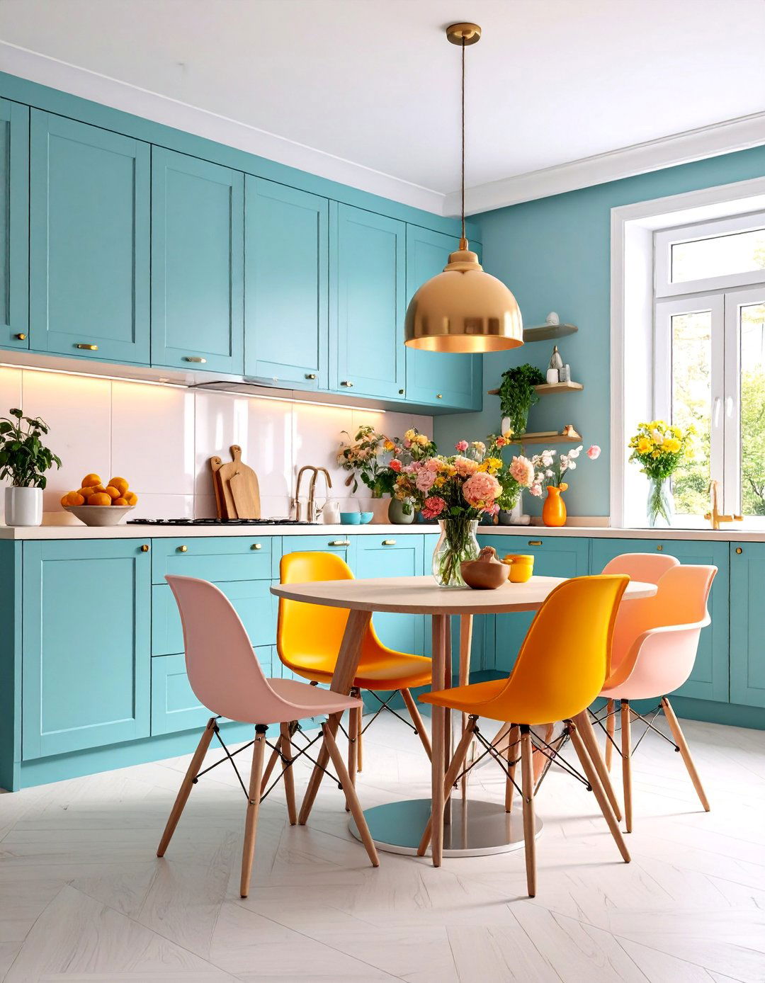 Small Space Galley Kitchen with Fold Down Table - 25 Eat in Kitchen Ideas