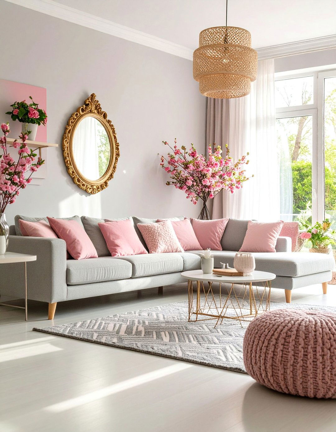 Small Space Pink and Grey Living Room Maximization - 25 Pink and Grey Living Room Ideas