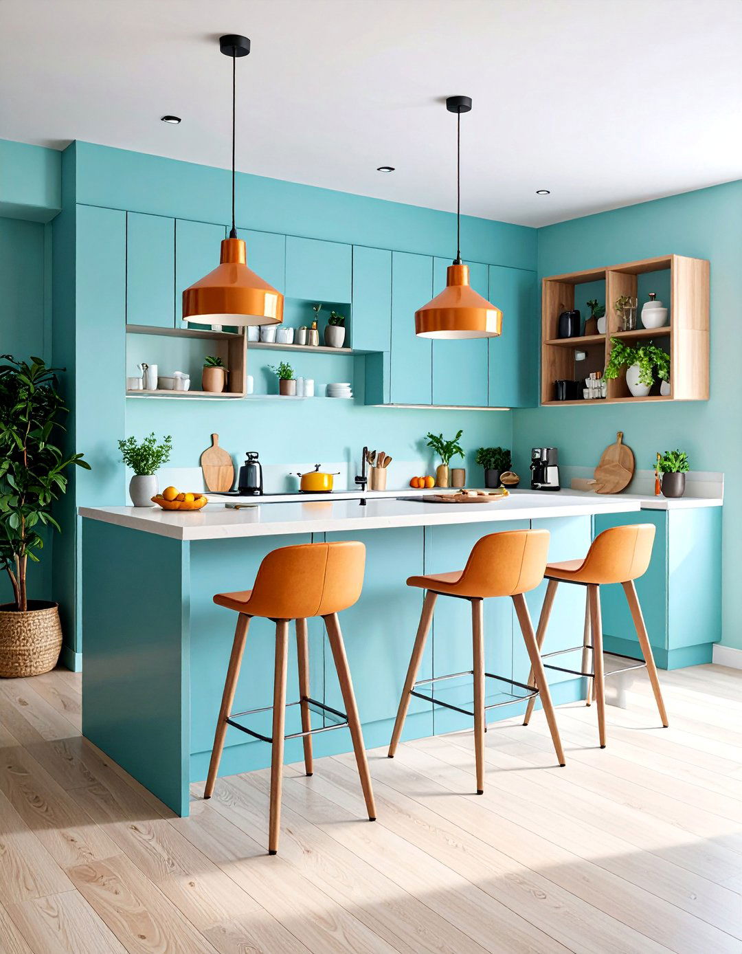 Small Space Solutions Bar with Compact Design - 25 Kitchen Bar Ideas