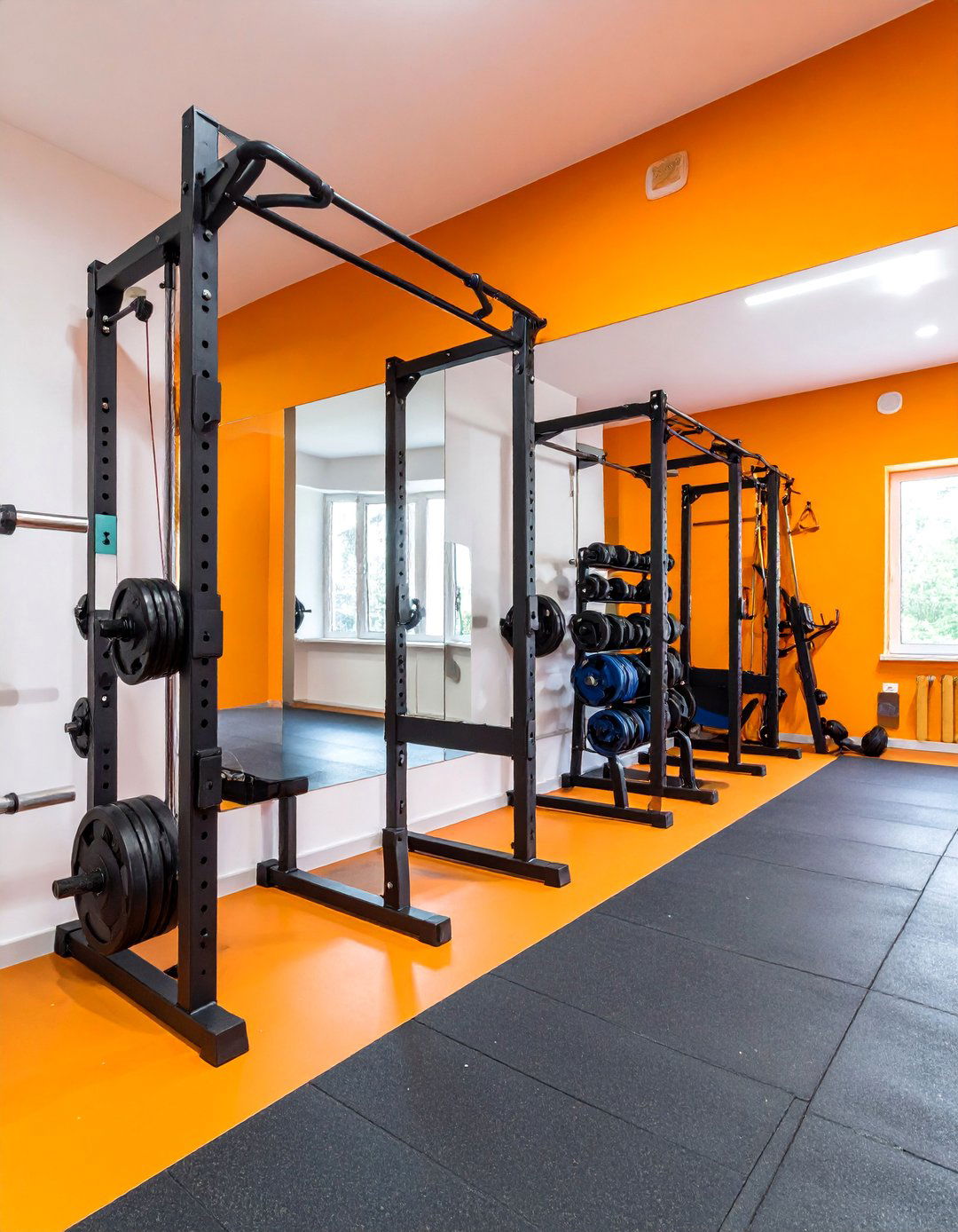 Small Space Wall Mounted Gym - 25 Home Gym Ideas