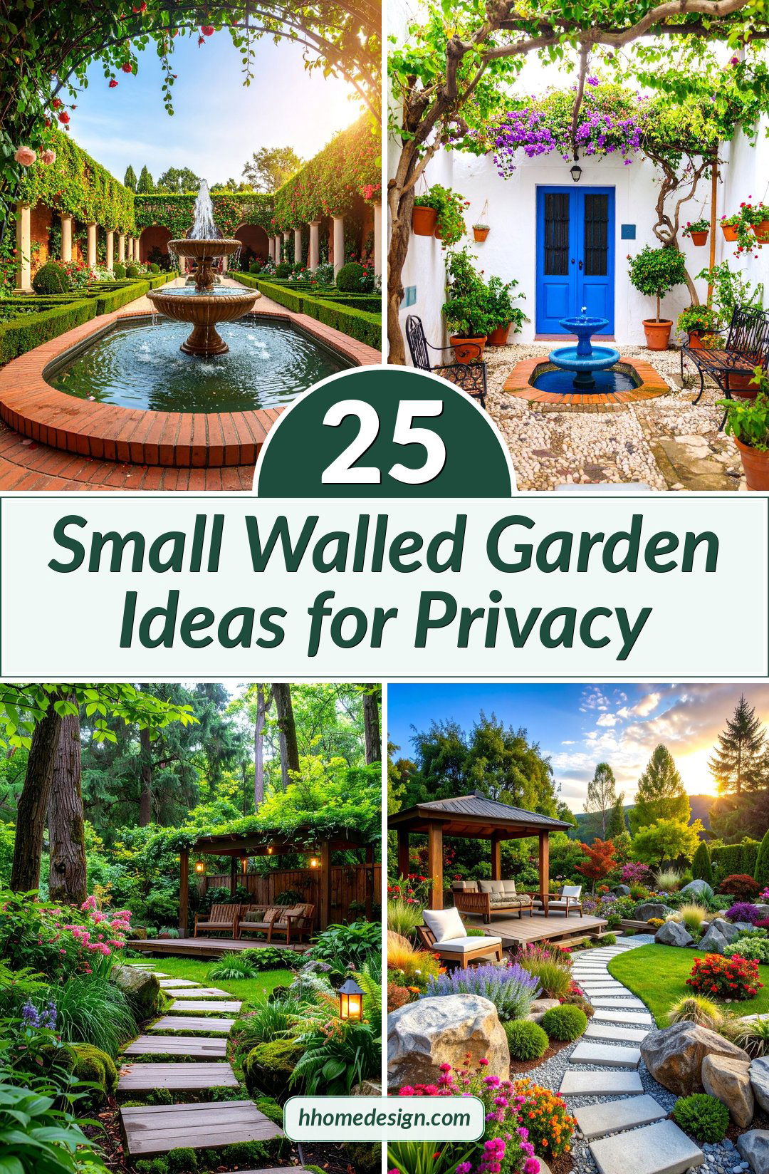 25 Small Walled Garden Ideas for Privacy
