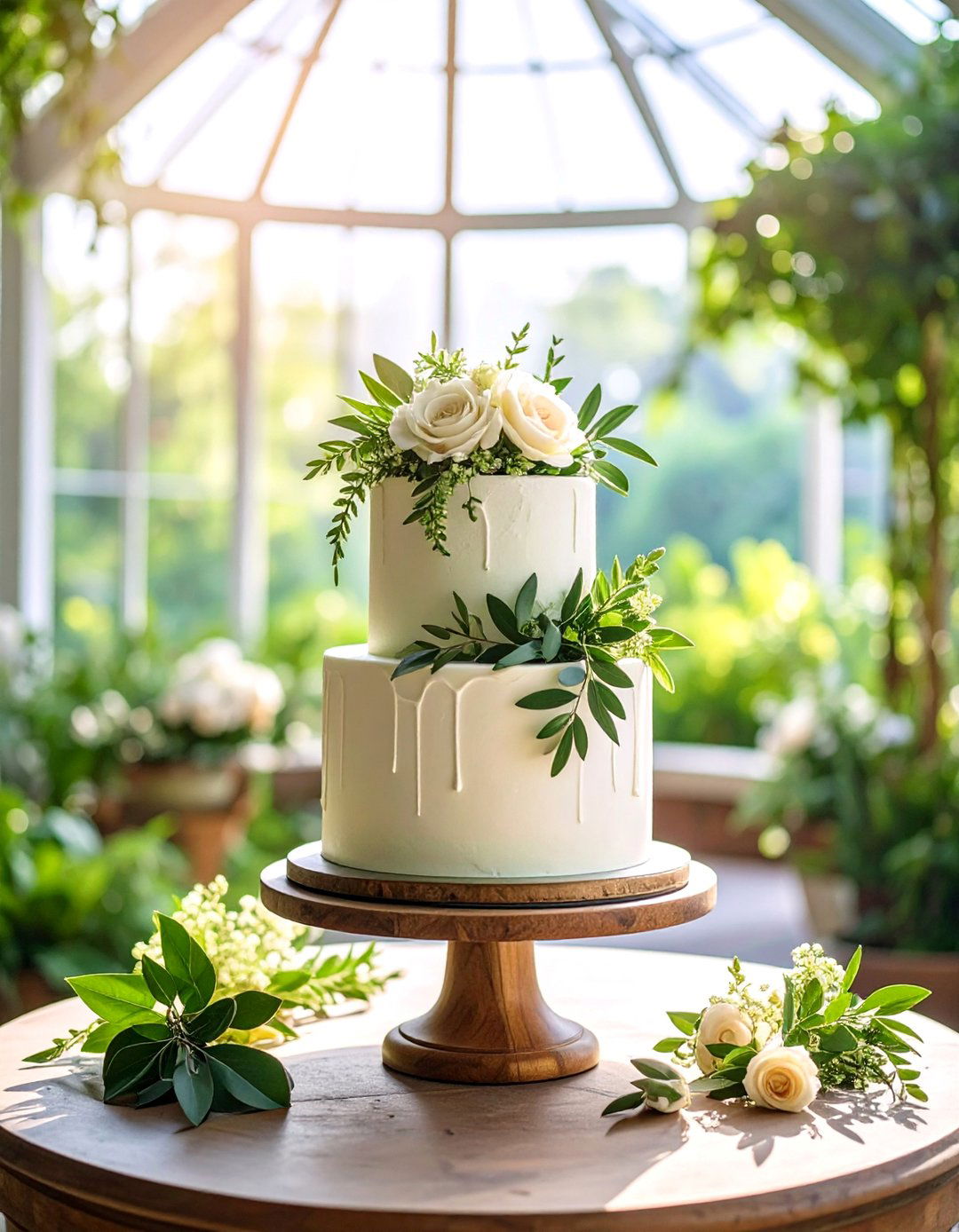 Small Wedding Cake with Hand Painted Monogram - 25 Small Wedding Cake Ideas