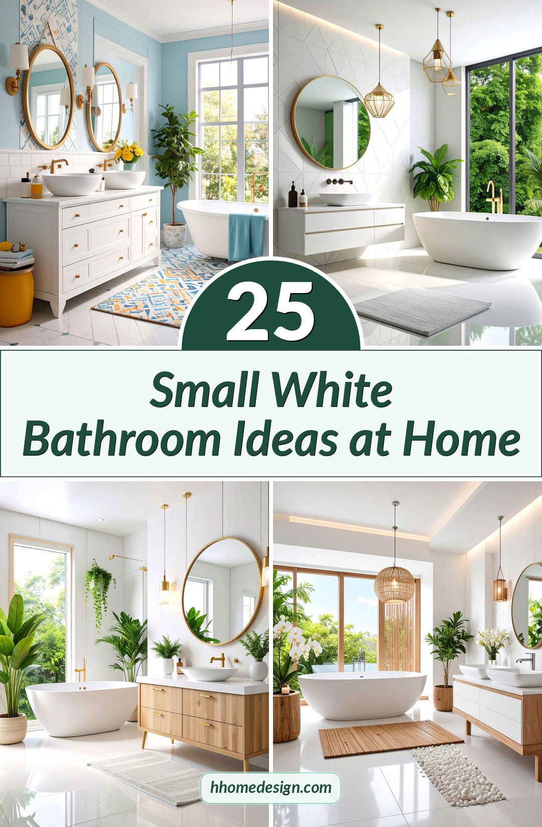 25 Small White Bathroom Ideas at Home