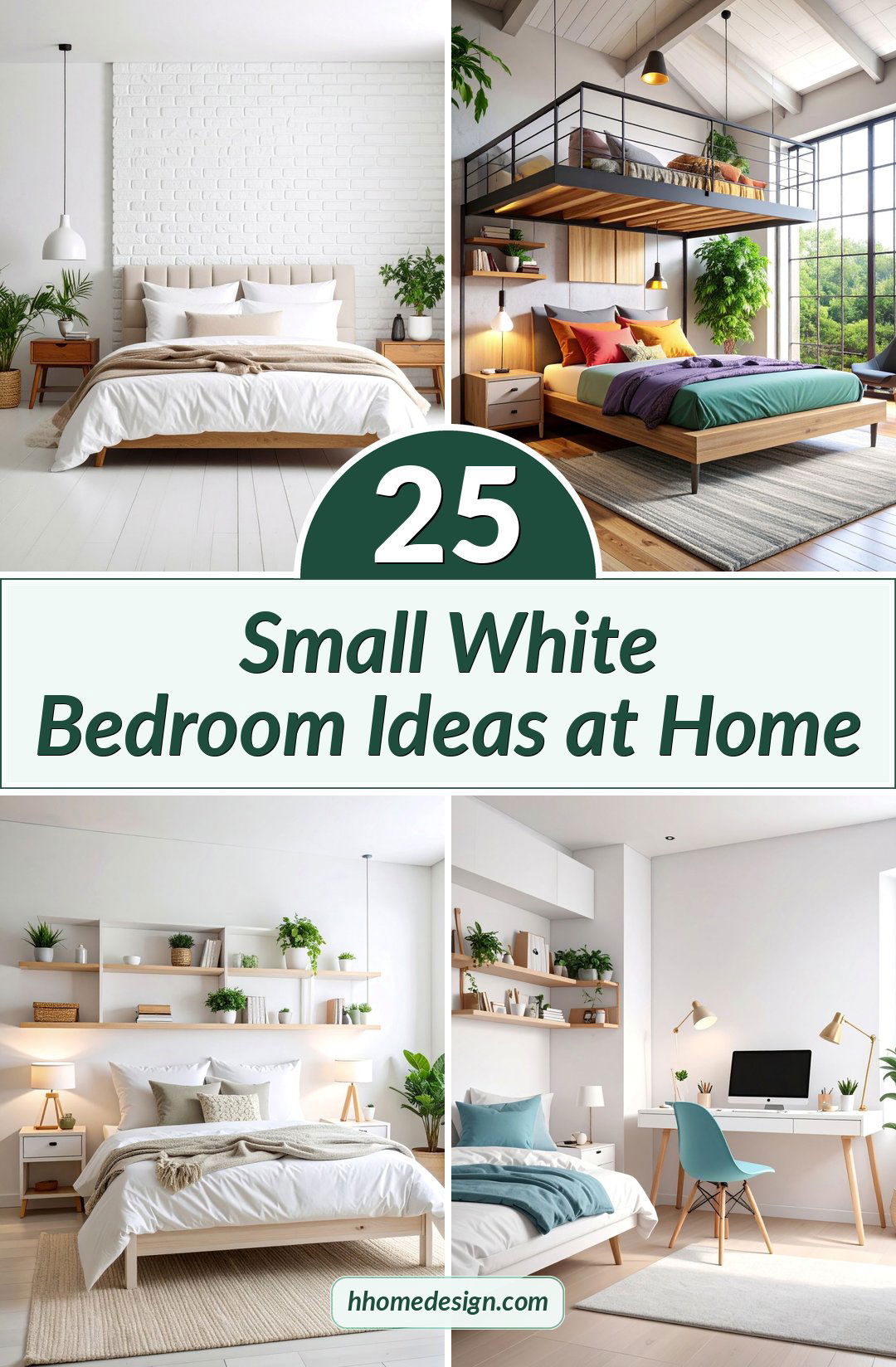 25 Small White Bedroom Ideas at Home
