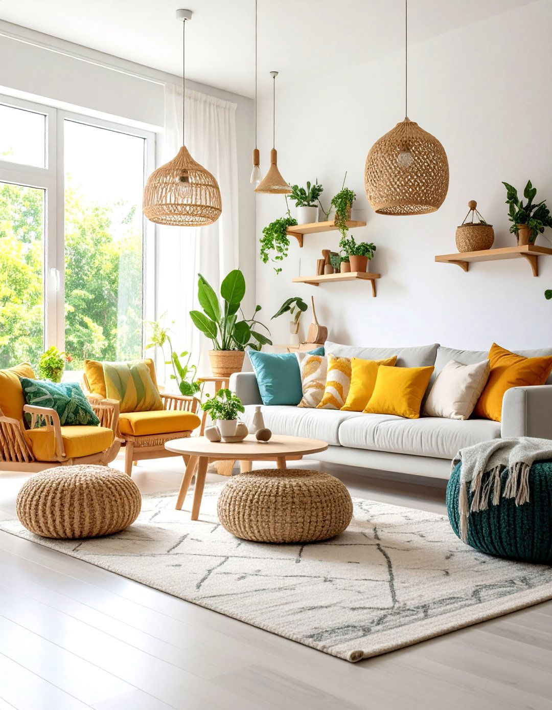 Small White Living Room with Space Maximizing Solutions - 25 White Living Room Ideas