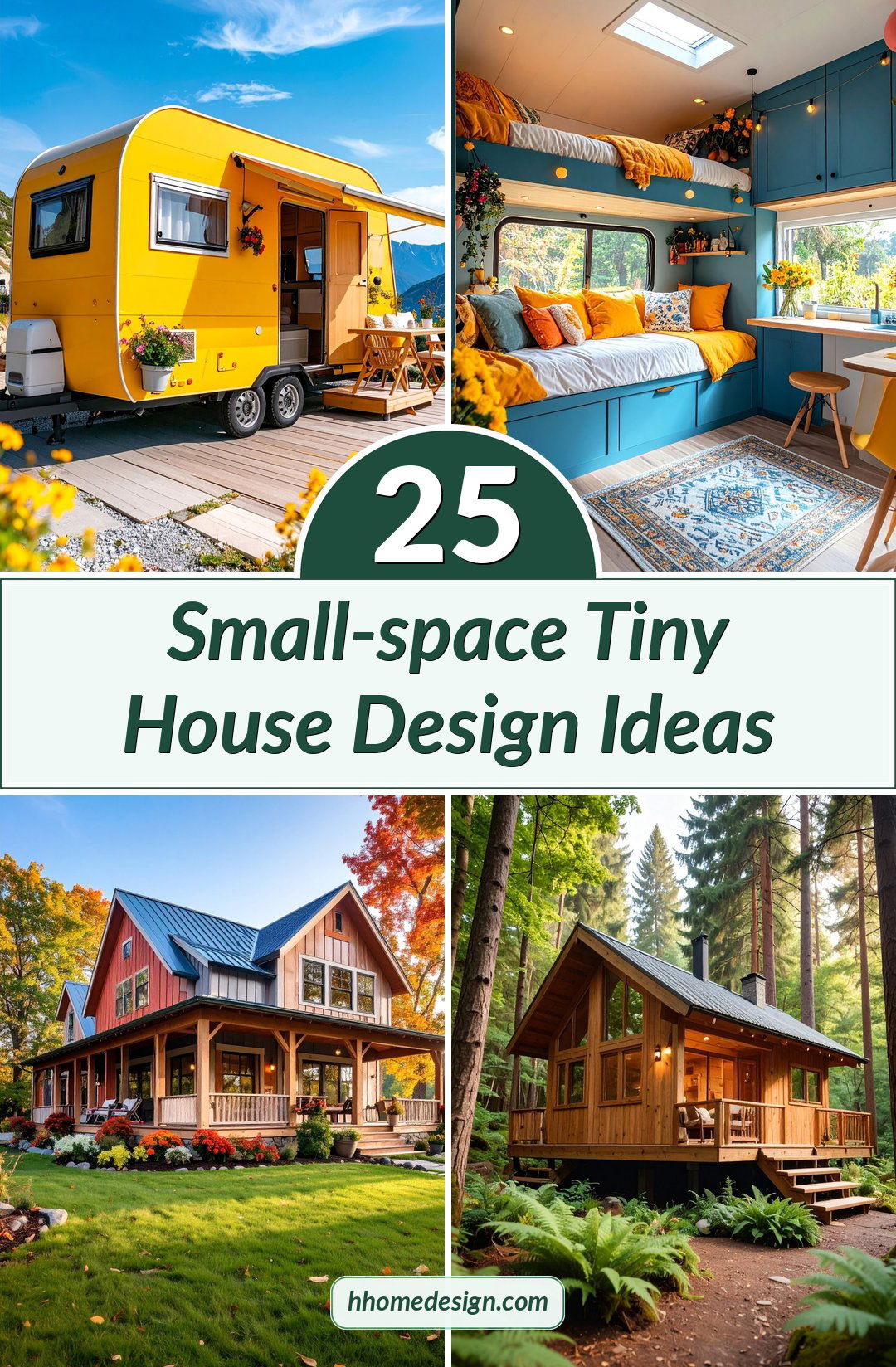 25 Small-space Tiny House Design Ideas