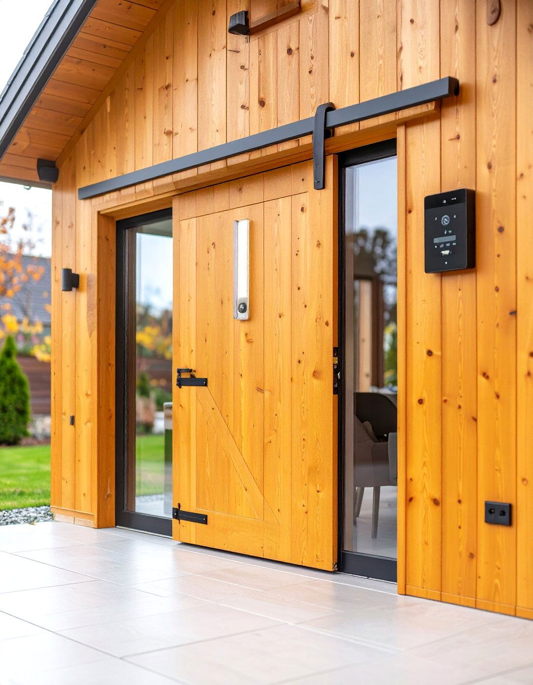 Smart Barn Door with Automated Opening System - 25 Barn Door Ideas