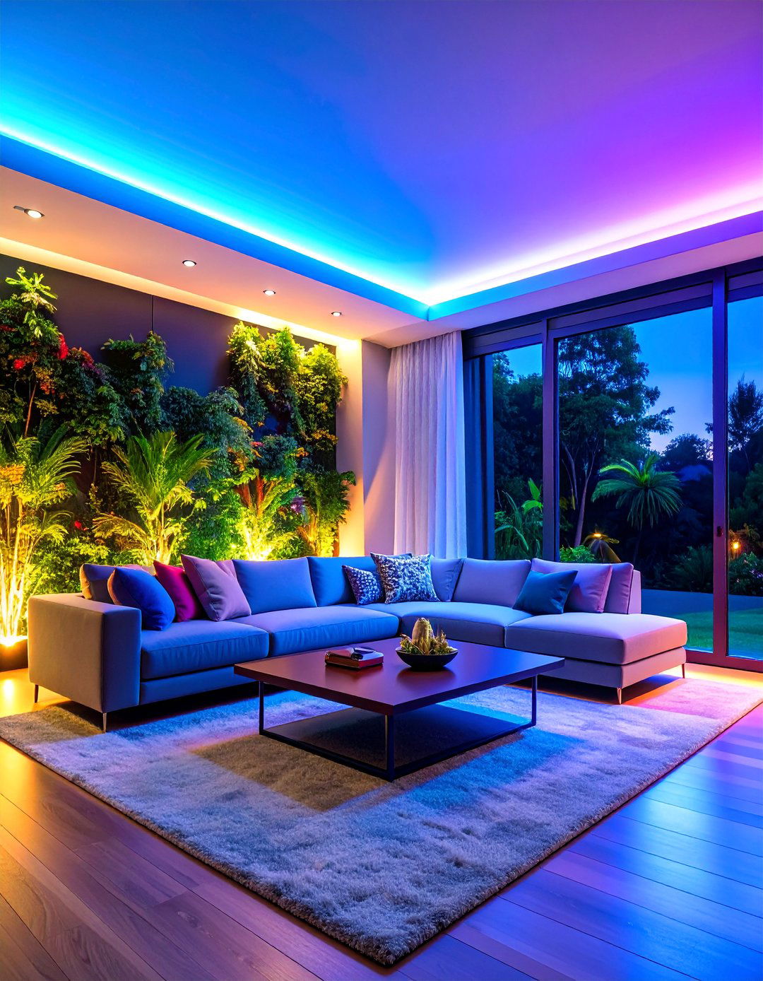 Smart Circadian Rhythm Lighting - 25 Living Room Ceiling Lighting Ideas