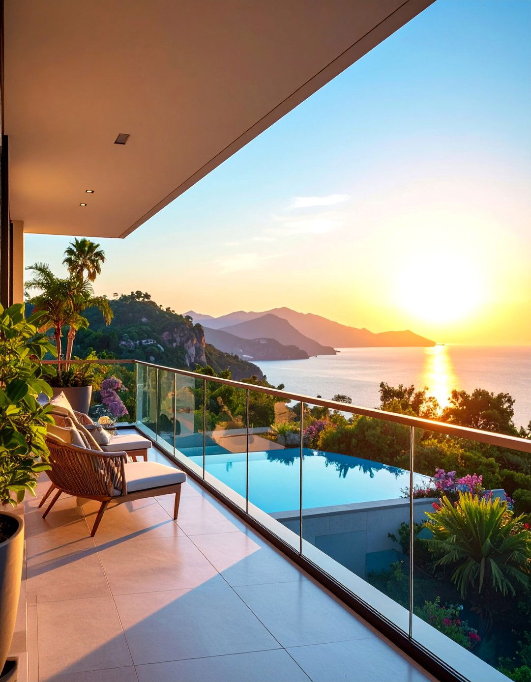 Smart Glass Balcony with Variable Opacity - 25 Glass Balcony Design Ideas