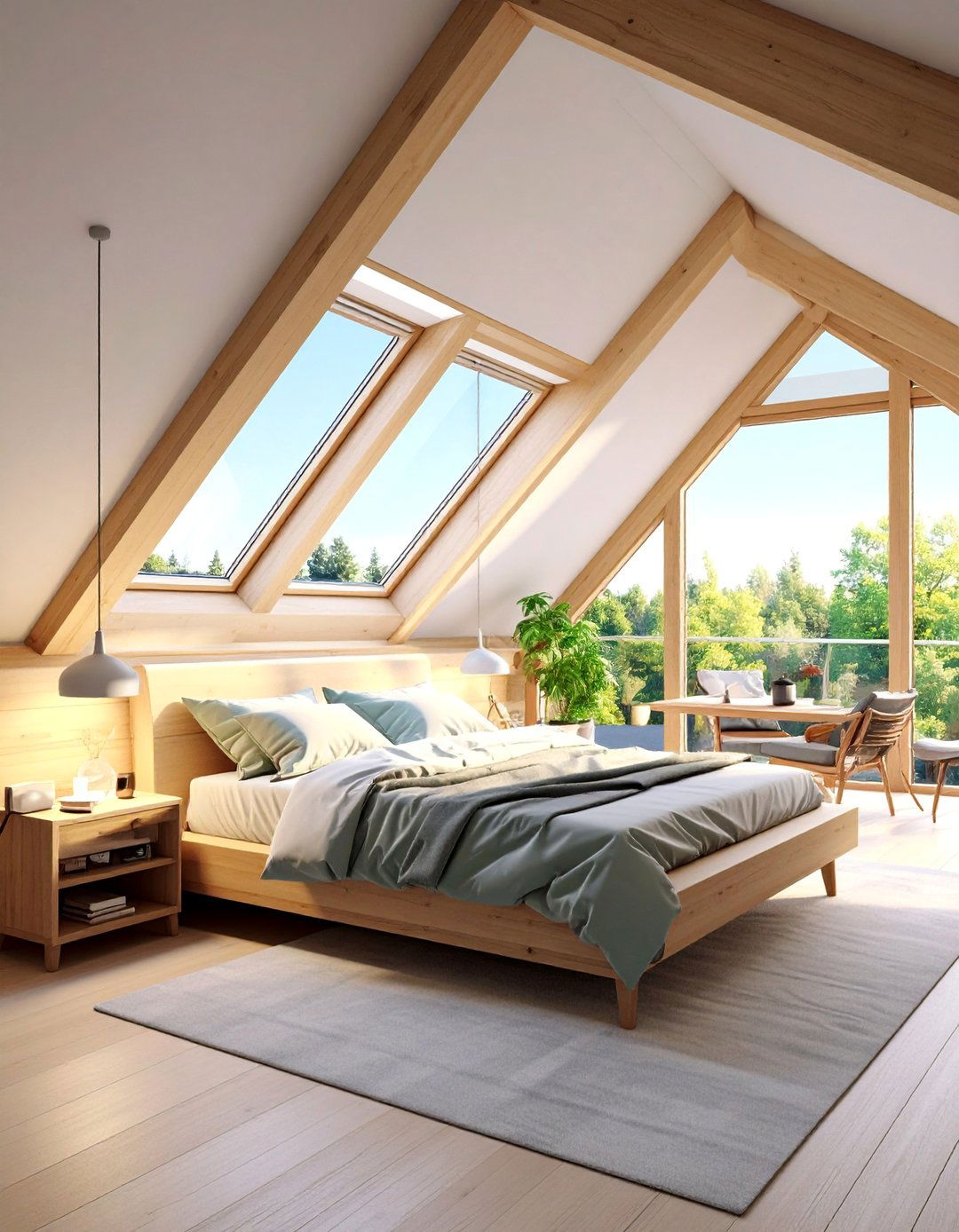 Smart Home Attic Bedroom with Technology Integration - 25 Attic Bedroom Ideas