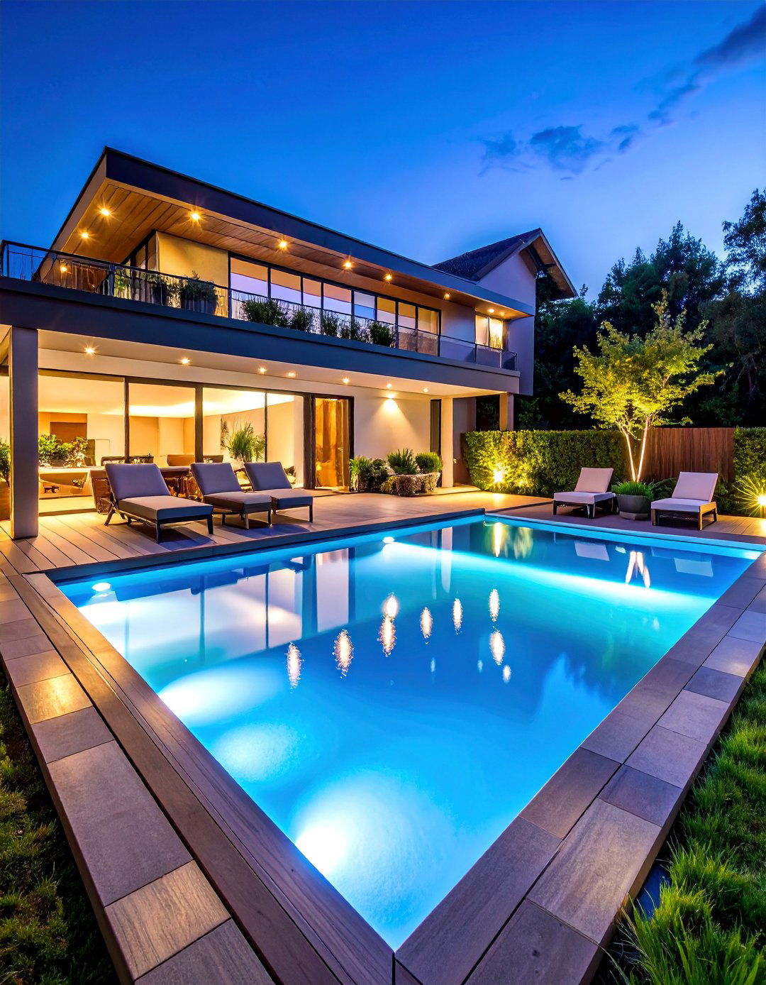 Smart LED Pool Lighting with App Control - 25 Pool Lighting Ideas