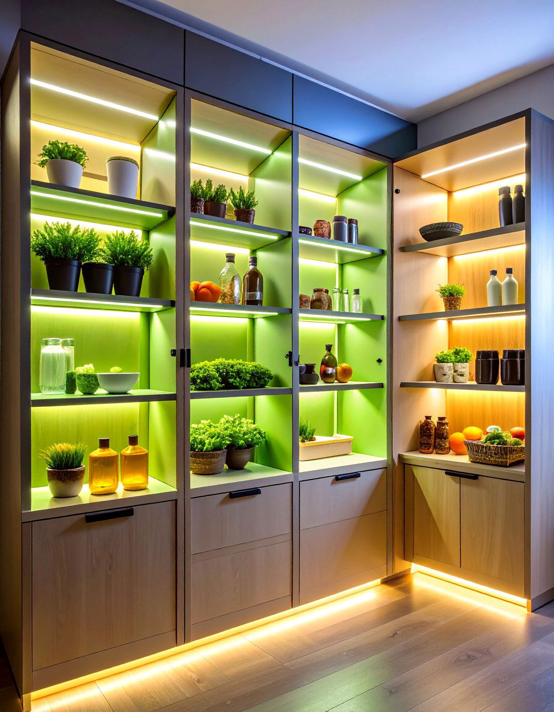 Smart Motion Sensor Cabinet Interior Lighting - 25 Cabinet Lighting Ideas