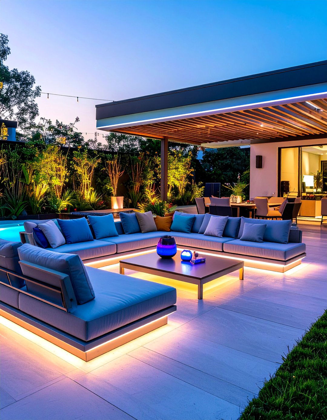 Smart Outdoor Lounge Set with Integrated Technology - 25 Patio Furniture Ideas