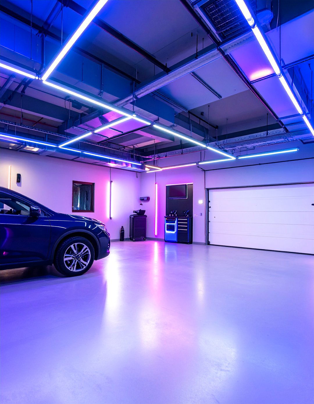 Smart RGB Color Changing Ambient System - 25 Garage Lighting Ideas